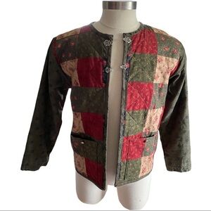 Handmade Cottagecore Women Patchwork Blanket Jacket Made of Reclaimed Quilts XL